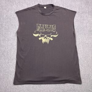 Chicyea Danzig Band‎ T-Shirt Mens Large Gray Sleeveless Crew Neck